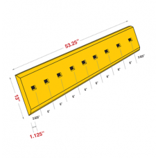 Нож средний отвала бульдозера Caterpillar D8 4Т6381 (400-500HB)