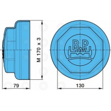 BPW Крышка оси балансира W / M 170 x 3 / H 79 / SW 130 / 8t 0321226060