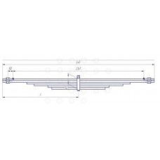 Рессора прицепа 6 листовая 9554-2912122-30